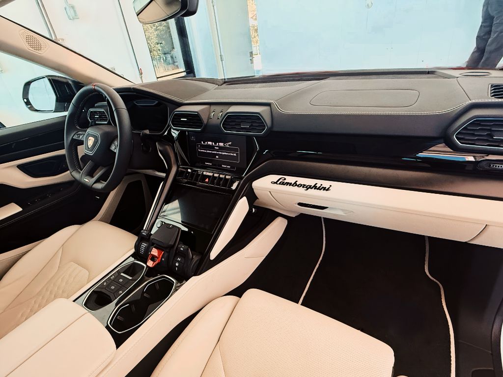 Lamborghini Urus luxury interior detail at LUX