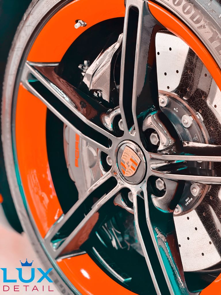 Porsche wheel detail at LUX